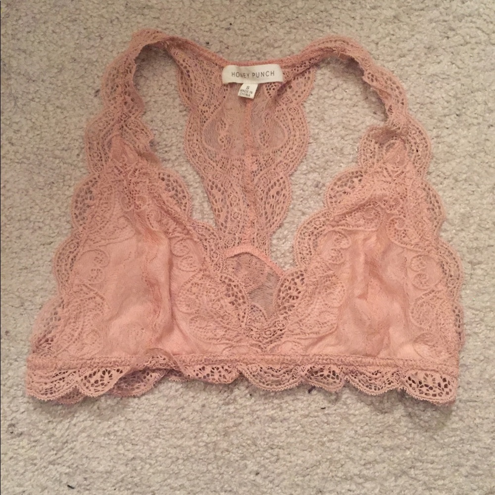 Light Pink/Peach Honey Punch Racerback Bralette